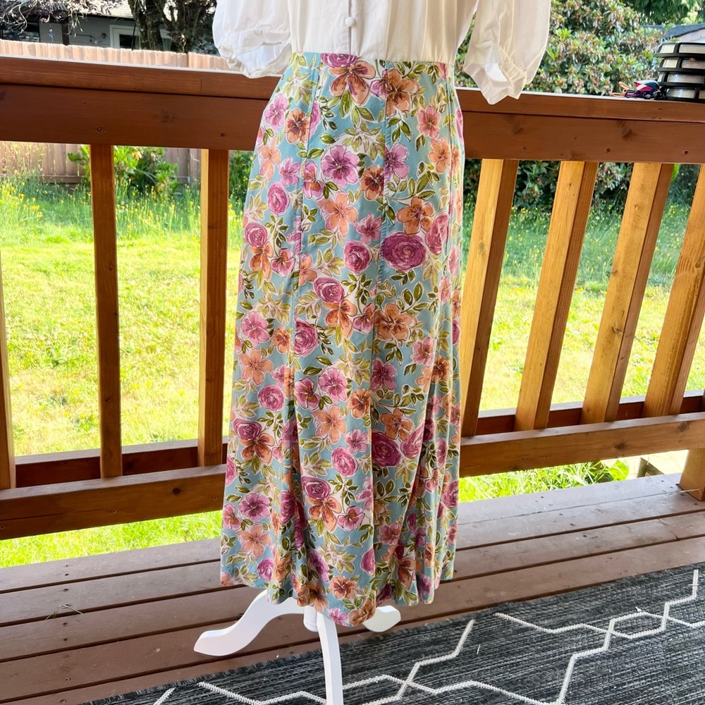 Christopher & Banks Vintage 2000s Floral Maxi Skirt size 6